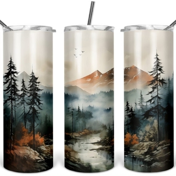 Nature-Inspired Stainless Steel Tumbler - Multicolor 30 ounce - Picture 1 of 7